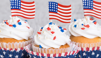Nothing says "patriotism" like cupcakes.