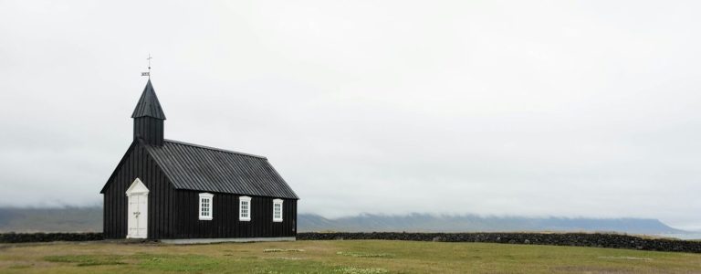 black wooden house